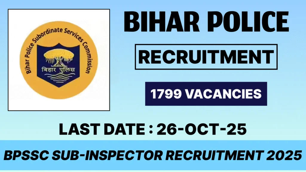 BPSSC SI RECRUITMENT 2025