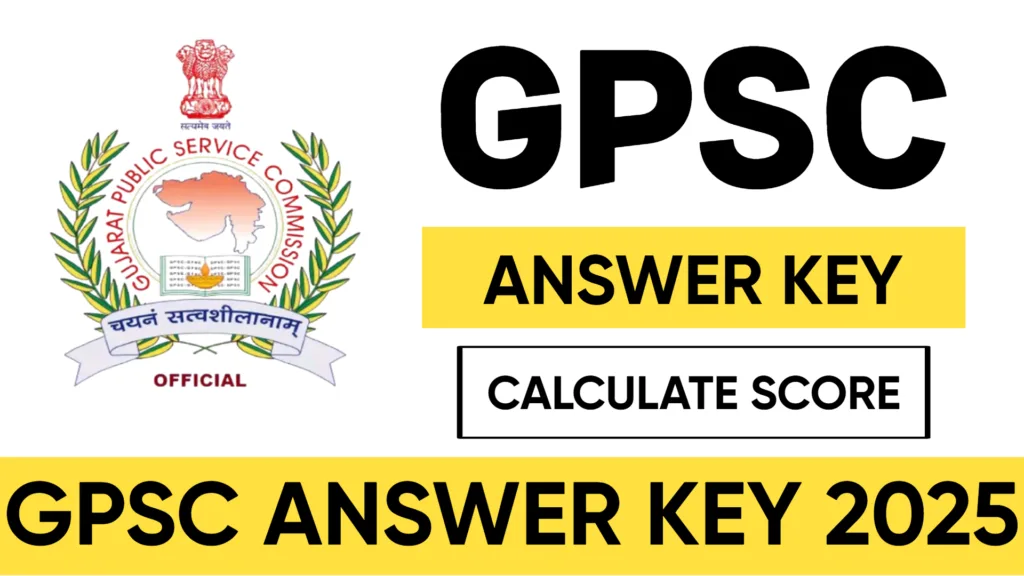 GPSC ANSWER KEY 2025